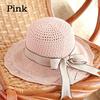Fashion Women Sun Hats Straw Hat Female Ribbon Bow-knot Wide Brim Beach Hat Casual Summer Shade Cap