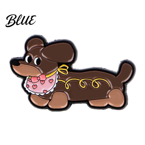 Statement Jewelry Brooch Dog Cat Cute Dachshund Dog/Kitten Enamel Pin A