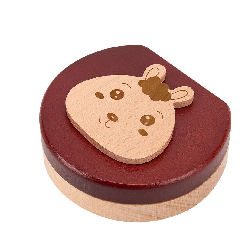 Wooden Baby Kids Tooth Storage Box Tooth Wood Box Organizer Milk Teeth Wood Storage Collecting Teeth Umbilical Cord Box