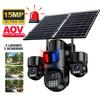 15MP Solar-Powered 8K Wireless Outdoor Security Camera with 3 Lenses & 4G Network