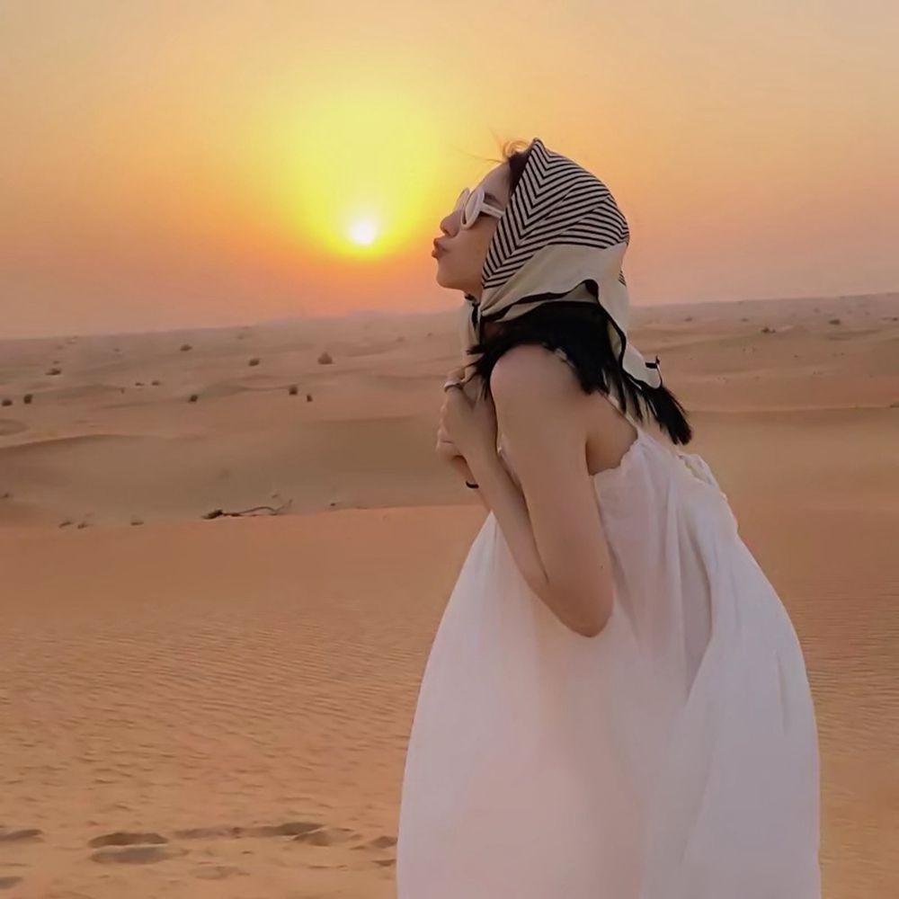 Collocation Clothing Accessories Wraps Silk Scarf Korean Style Scarves Printed Scarf Female Shawl