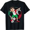 Dabbing Soccer Boy Mexico Soccer Fan Jersey Mexican Football T-Shirt