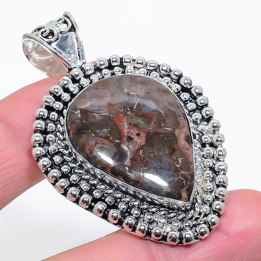 

Butterfly Jasper Gemstone Handmade Ethnic Jewelry Pendant 2.32 SR-10578