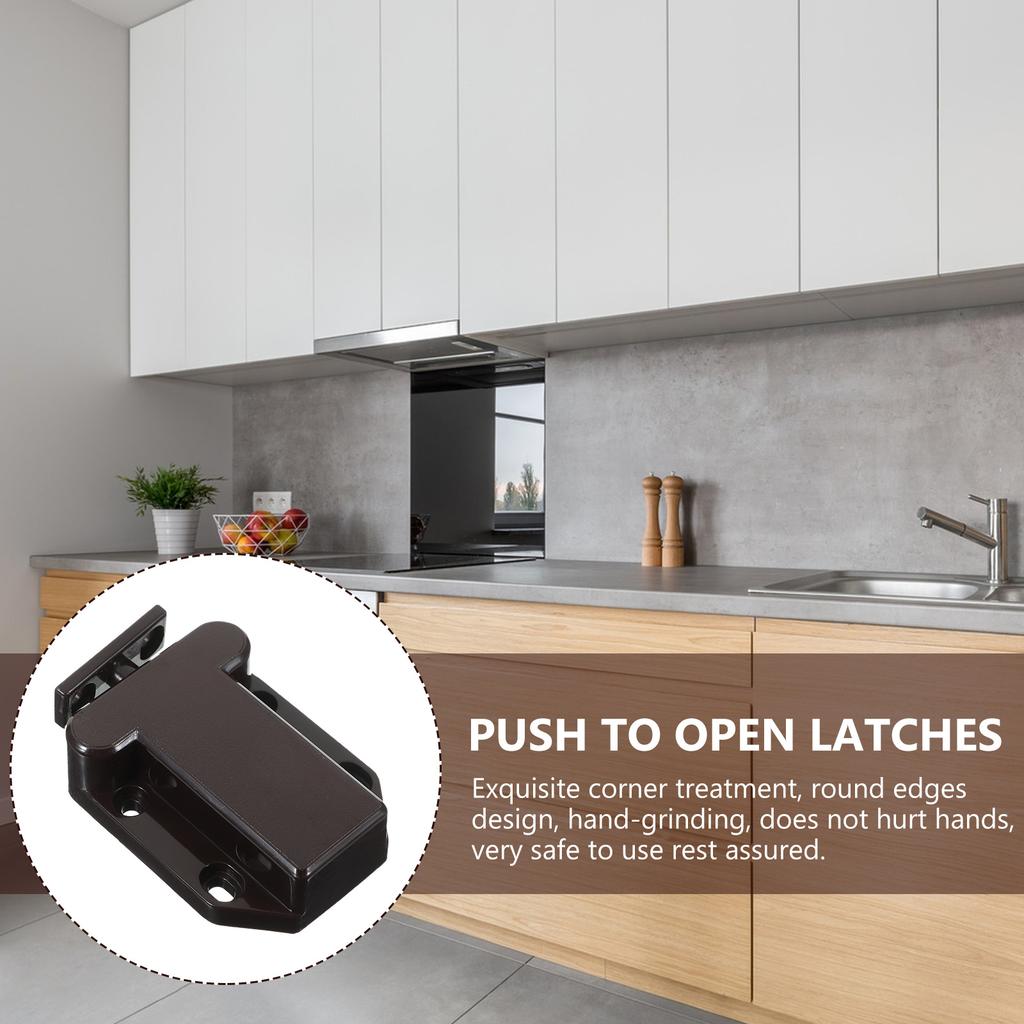 5Pcs Push To Open Latch for Cabinet Door Self-Locking Rebound Mechanism Suitable Kitchen Bedroom Cupboard Without Handles