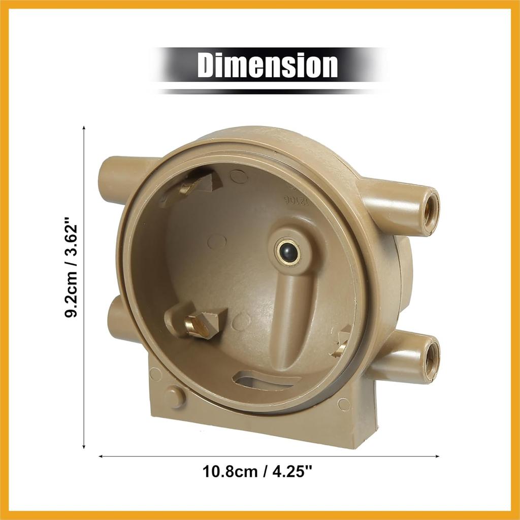 Terminal Ignition Distributor Cap with Rotor for Ford 4 Cylinder for Tractors 2N 8N 9N with Front Mount Distributor Replacement