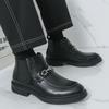 Fashion New Handmade Casual Leather Men Chelsea Boots British Style Leisure Walk Brogue Shoes Fashion Casual Business Outdoor Ankle Boot