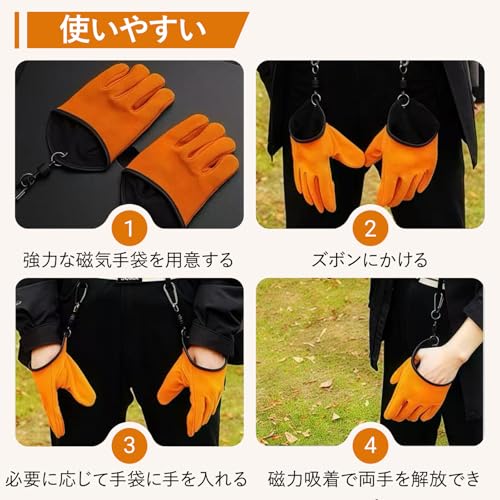Kasanidika Heat-Resistant Outdoor Gloves (Up to 200°C/192°F) - Heat-Resistant Cowhide Leather Gloves with Sweat-Absorbent Lining and Hanging Buckle, L