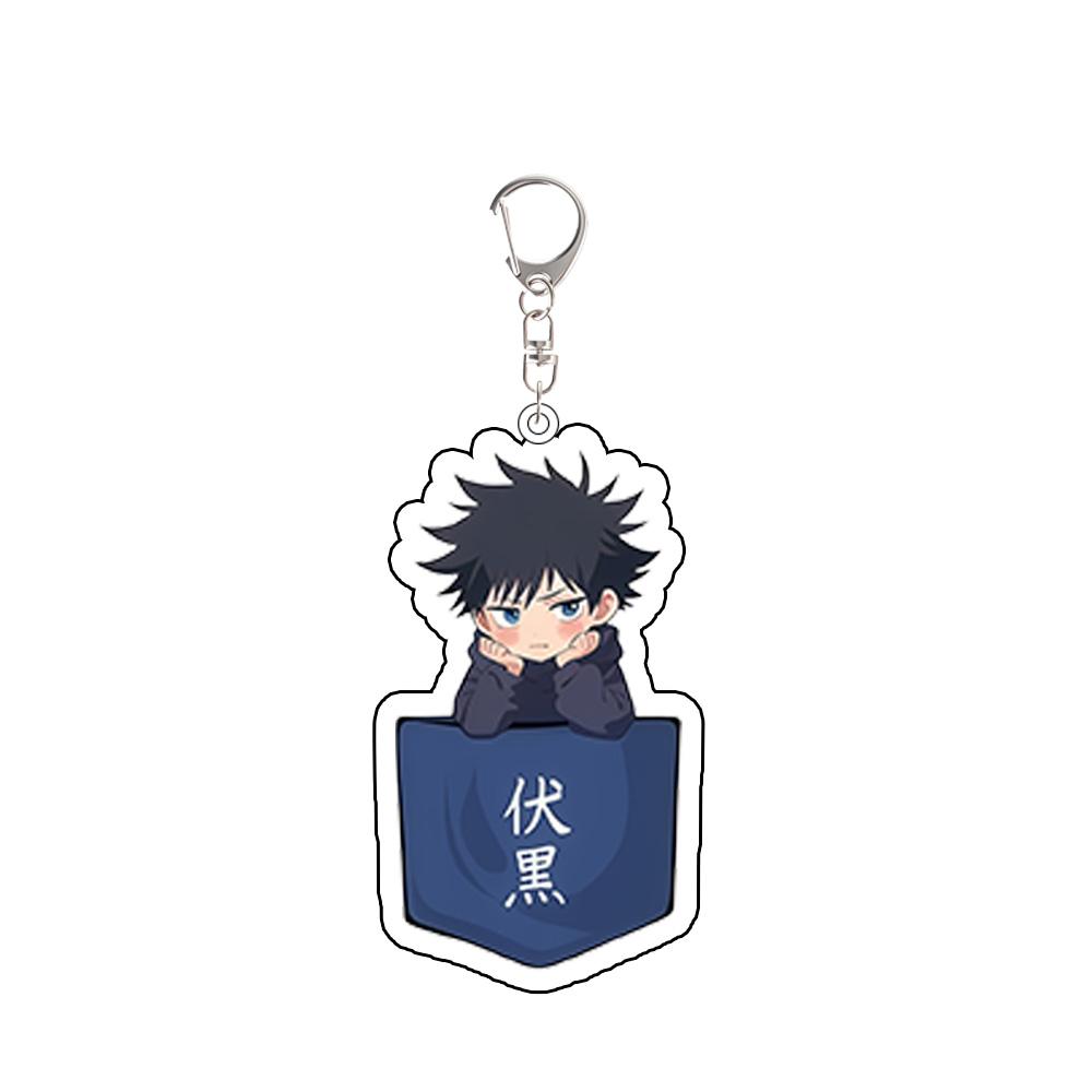 For Anime JJK Fushiguro Megumi Gojo Satoru Zenin Mai Nanami Kento Inumaki Toge Acrylic KeyChain Backpack Accessories Gift
