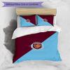 Set Lenzuola Stampato Burnley Football 3 Pezzi, Comodo Set Copripiumino per Camera da Letto Amico della Pelle