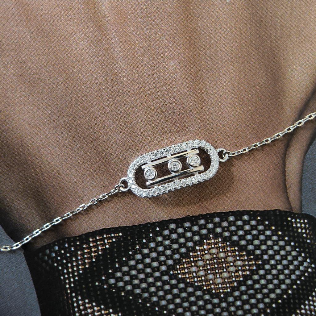 Bracciale in argento con zirconi cubici, peso del prodotto 2,67 g (2209133)