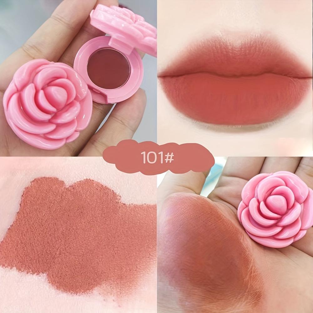 Creative Rose-Shaped Matte Lipstick, Velvet Mousse Lip Clay Long-Lasting Lightweight Matte Makeup Effect for All Skin Types