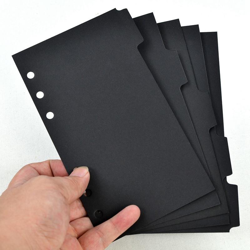 5sheets 6 Holes Notebooks Tabbed  Paper Writing Pads Scrapbook Index Tabs Planner Divider Pages