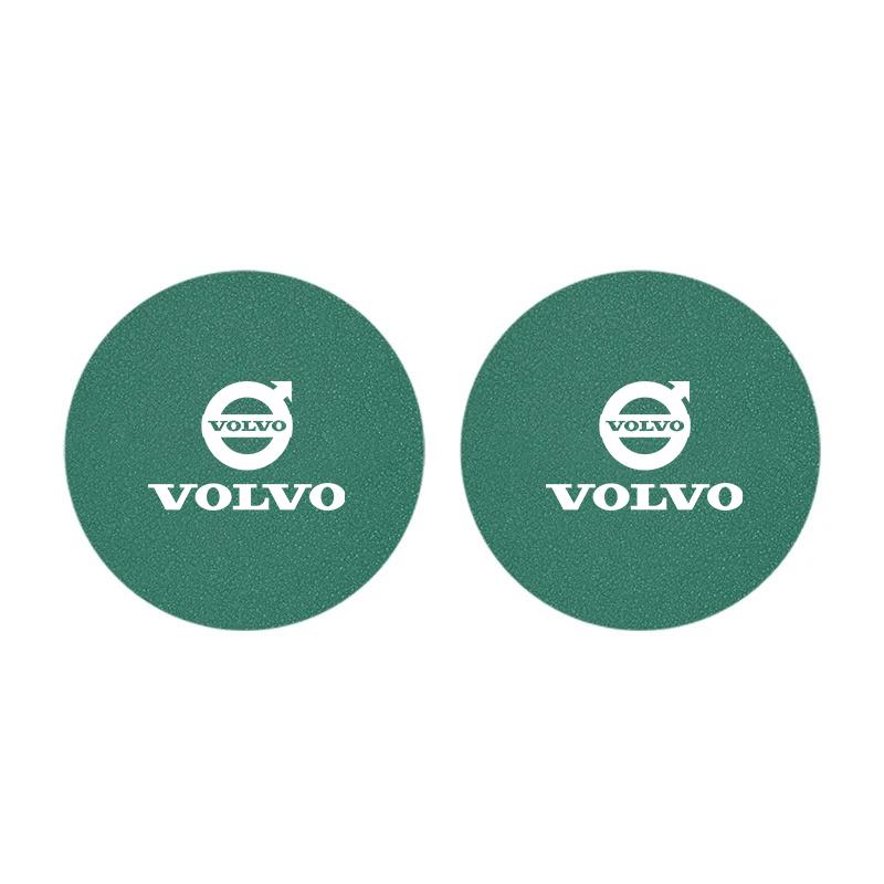 

Volvo XC90 XC60 V50 S60 V70 V60 V40 S90 olestar Car Cup Coasters 2Pcs Anti-Slip Turned Fur Mat Dustproof Interior Decoration Pad зелёный