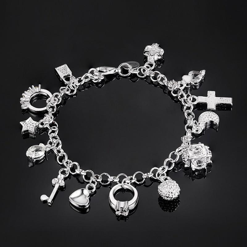 Bracelet Moon Star Cross Pendant Chain Charm Jewelry Women Bridesmaid Accessories Personality