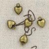50Pcs Charms Puffy Heart 9X7X4Mm Handmade Craft Pendant Making Fitvintage Tibetan Bronze Silver Colordiy For Bracelet Necklace