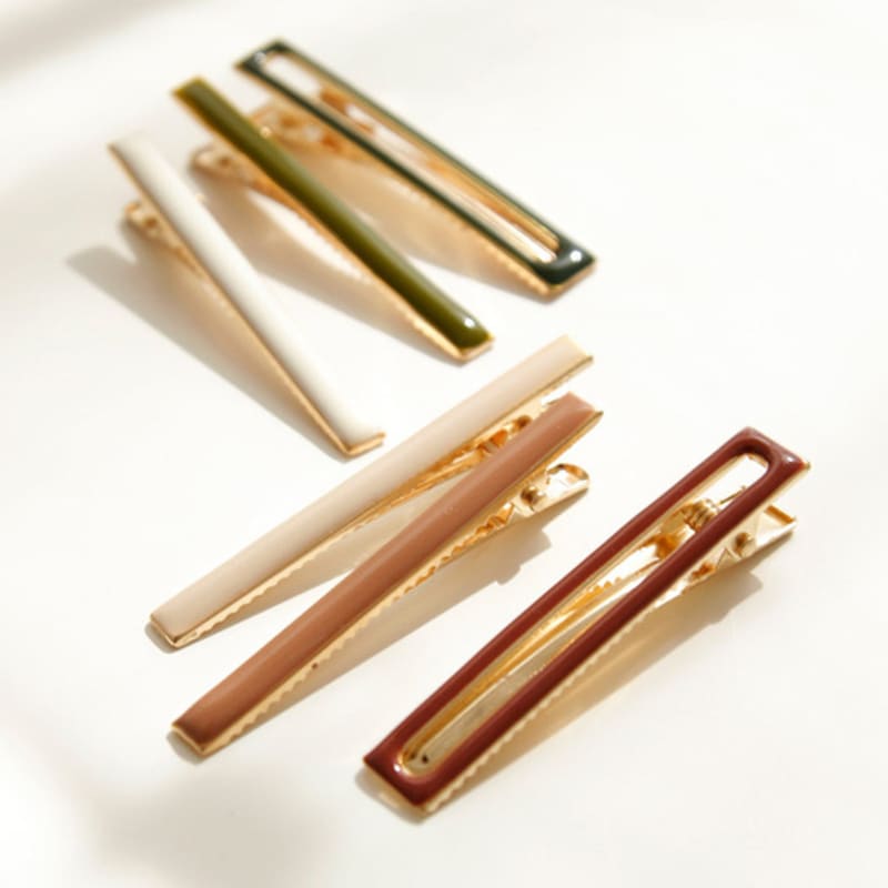 

J.Lauren Square Epoxy Hair Pin Set H01068 brown
