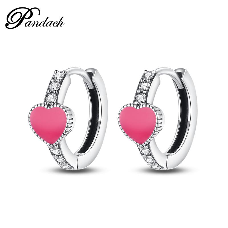 Brincos Exquisitos de Abelha, Borboleta e Joaninha em Prata de Lei 925 Para Mulheres Românticos Brincos em Forma de Coração Rosa Joias para Festa de Casamento