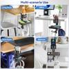 KDD 3-in-1 Under-Desk Storage with Drink Holder, Two Rotating Drawers, and a Headphone Hanger - Removable Cup Holder and Under-Desk Tray for Small
