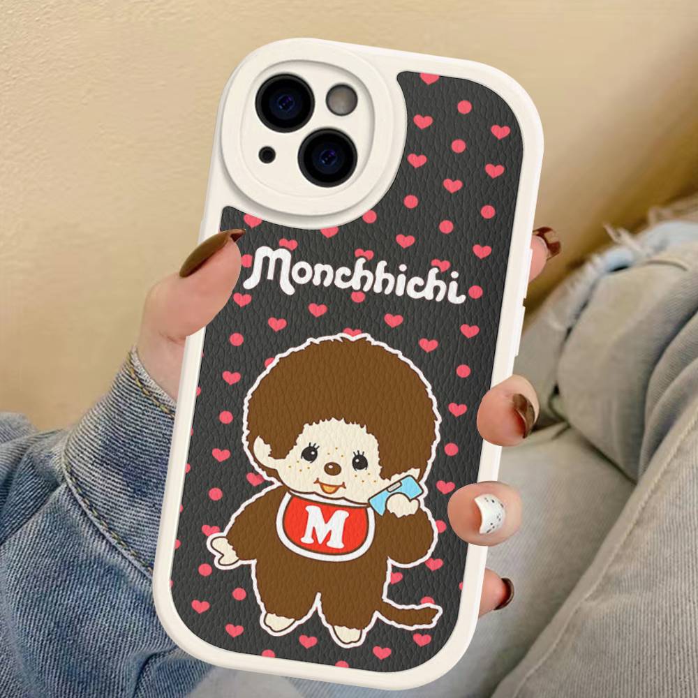 

Cute M-monchhichis-s Leather Phone Case For IPhone 15 14 13 Pro Max 12 11 16 Plus Phone Cover iphone XS