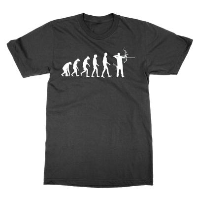 Evolution eines Bogenschützen T-Shirt lustiges Bogenschießen Oberteil Bogen und Pfeil Tee