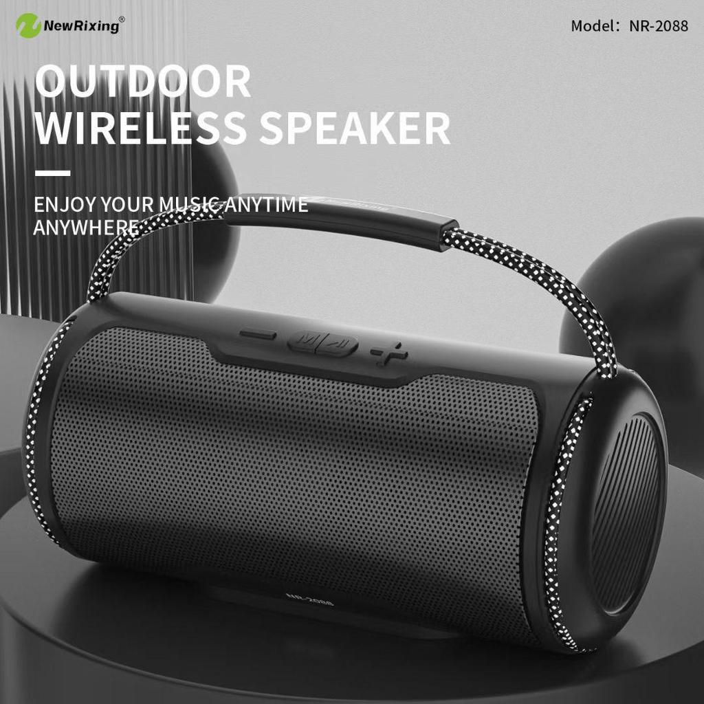 Bluetooth Outdoor Speaker with Lights NR2088 - Portable Wireless Speaker with Subwoofer