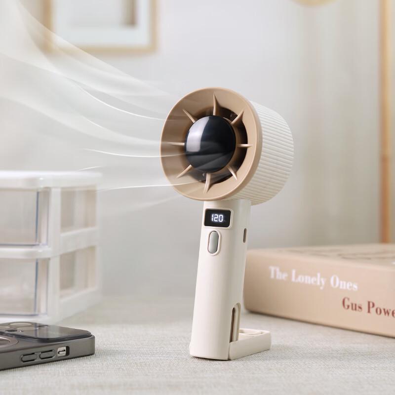 Digital Display Portable Handheld Fan with USB Charging