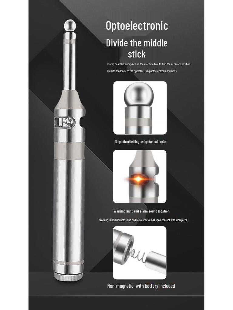 High-Precision Non-Magnetic Ceramic Optical CNC Edge Finder Tool