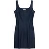 Calvin Klein Vintage Artistic Square Neck Lyocell Blend Slimming Denim Slip Dress Women dresses 47F793G