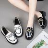 Fashion Ladies Pumps Round Toe Rhinestone with Medium Heels White Women's Loafers Shoes Discount Summer 2025 Wholesale Vacation Lastest