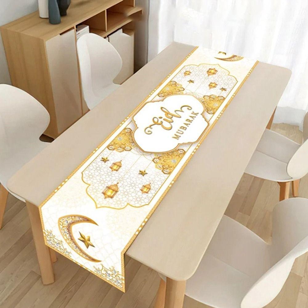 

Поліестер Рамадан Настільна доріжка Різдво Скатертина Новий Ід Мубарак Скатертина Ісламська Мусульманська Вечірка Style 4