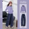 Moonkids Girls' Casual Hooded Tracksuit Set