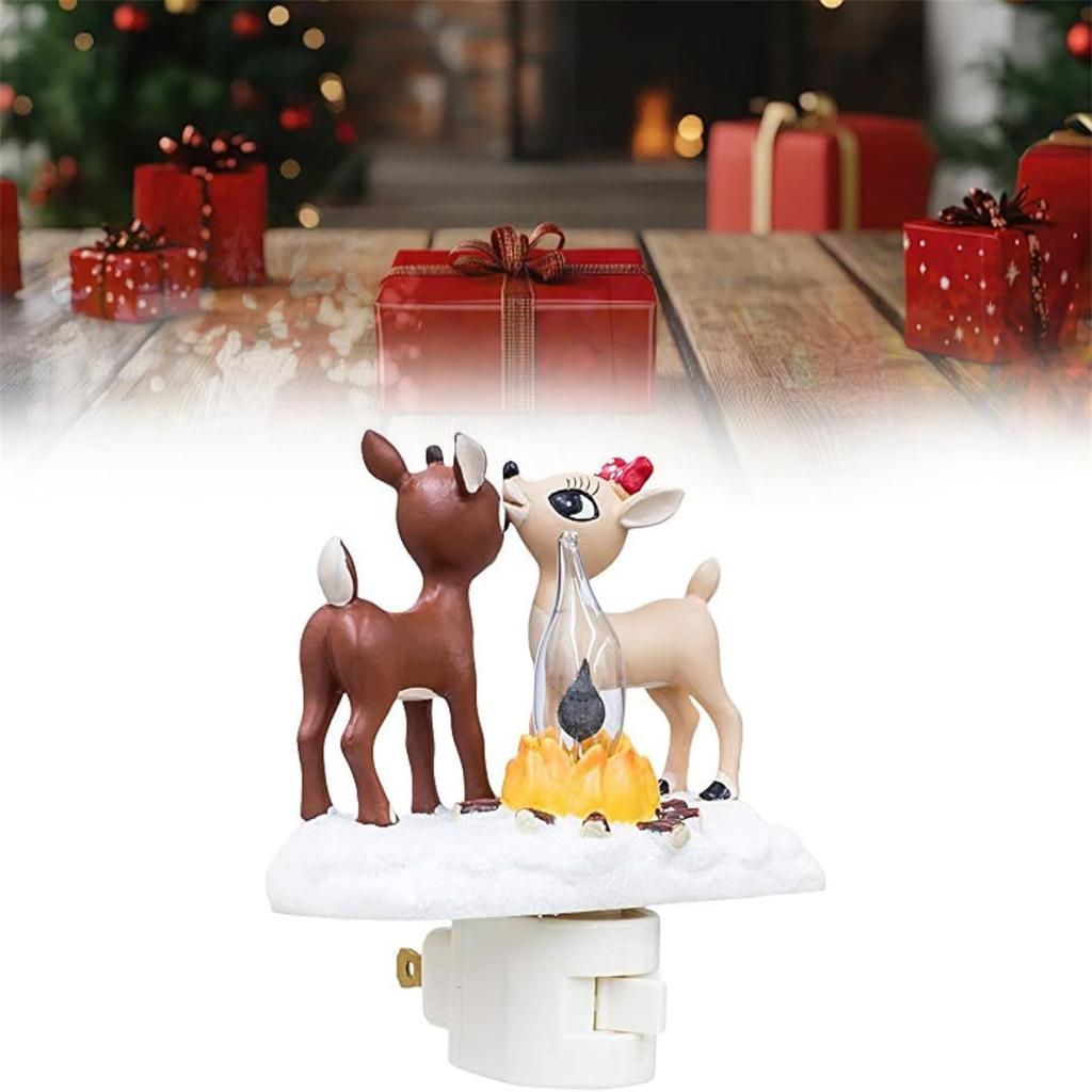 Christmas Flickering Nightlight, Christmas Santa Flickering Night Light, Gnome Flicker Flame Christmas Nightlight