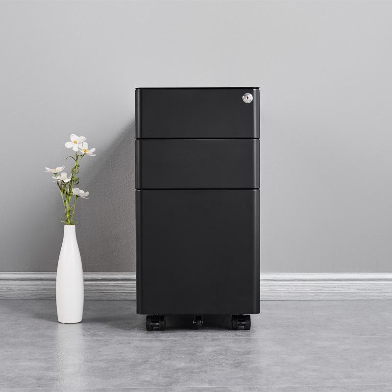 Mobile Metal Filing Cabinet with Lock - Under Desk Office Storage Drawer