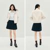 Semir Women's Autumn Textured Ruffle Trim Curved Sleeve Jacket