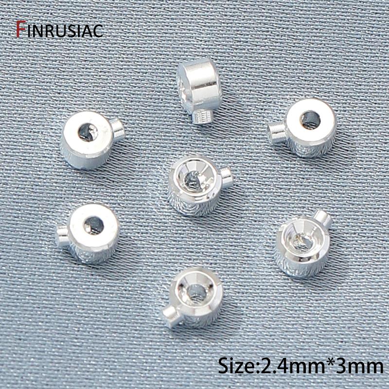 18K Gold Plated Brass Positioning Clasps Stopper Spacer Bead Crimp End Beads,Lamps For Jewelry,DIY Jewelry Making Supplies