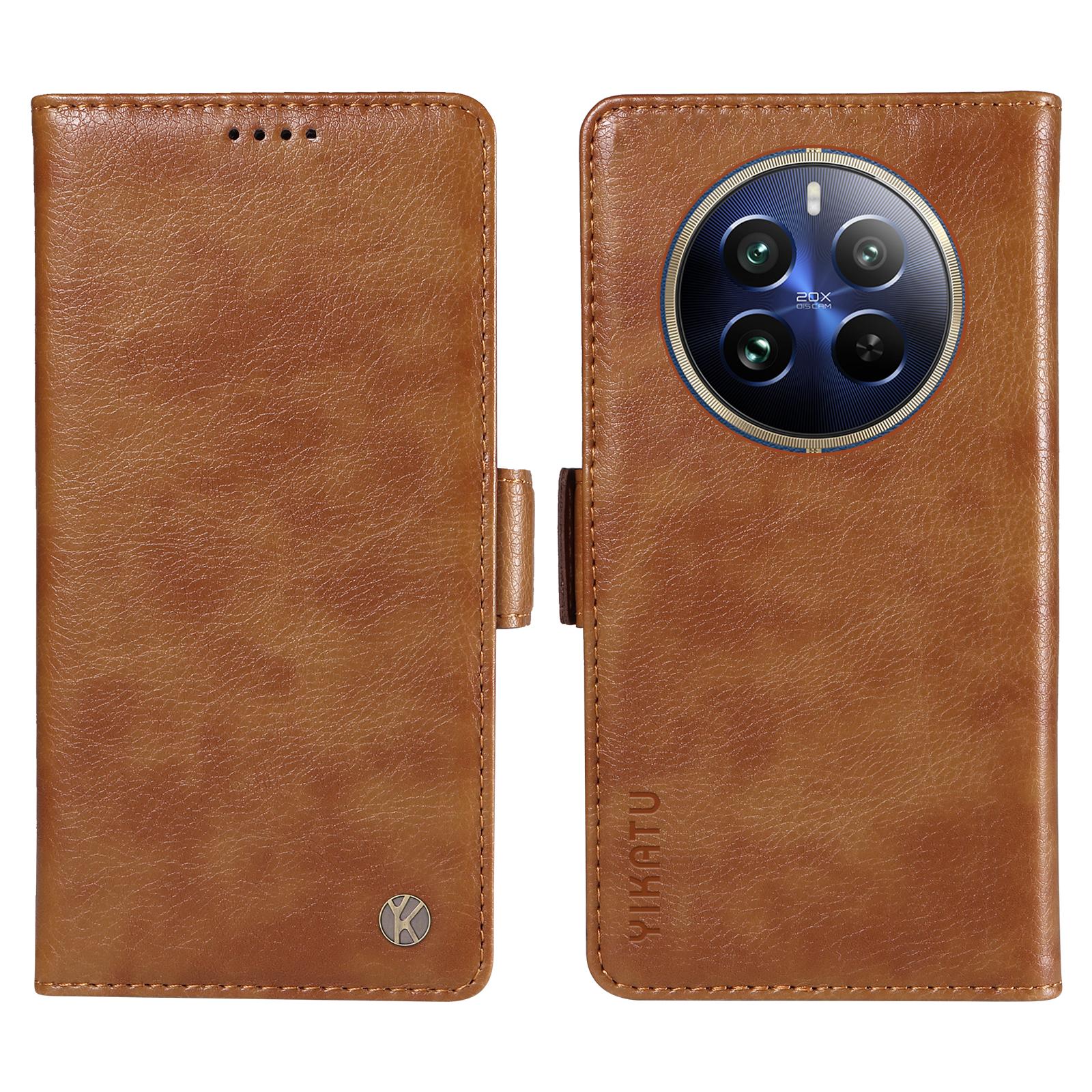 

YIKATU YK-007 For Realme 13 Pro 5G (Global)/13 Pro+ 5G (Global)/P1 Pro 5G/12 Pro 5G/12 Pro+ 5G Case Litchi Texture Leather Phone Cover B