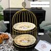 Ceramic Three-Tier Pastry Stand: English-European Style Fruit Bowl, Cake, Candy, and Snack Plate for Afternoon Tea.