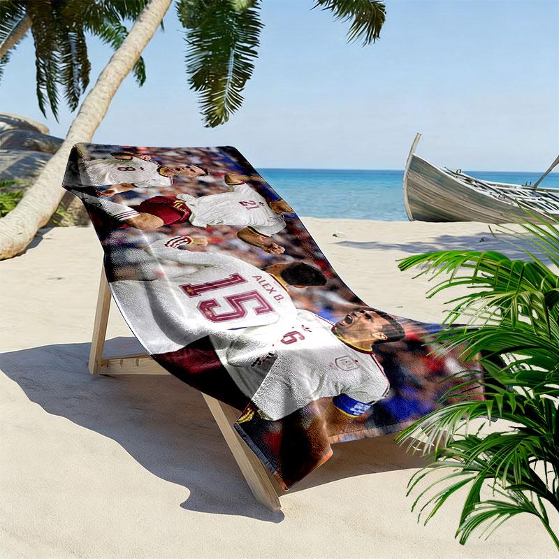 Spain Print Beach Towel, Large Soft Quick Dry Towel for Beach Camping Swimming