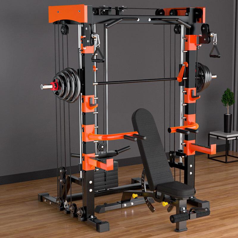 YANBO Smith Machine with Barbell Plates & Bench