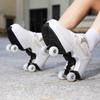 Kinder Rollschuh-Sneaker mit Doppelrollen für Jungen / Mädchen Verformbare Schuhe Rollschuhschuhe
