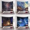 Starry Sky Decorative Wall Tapestry for TV Background - Polyester Landscape Hanging Cloth
