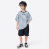 Boys' Striped Letter Print Short Sleeve T-Shirt