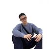 Maison Margiela Style Casual Wool Blend Knit Sweater Loose Fit Crew Neck Unisex Wear