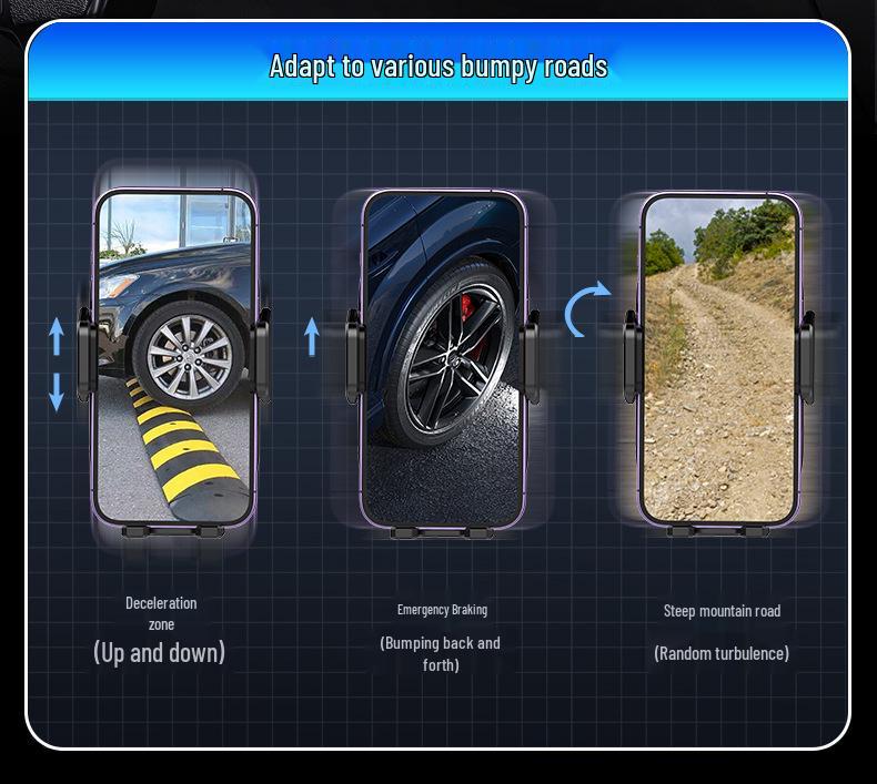 15W Wireless Car Charger & Automatic Phone Holder Mount