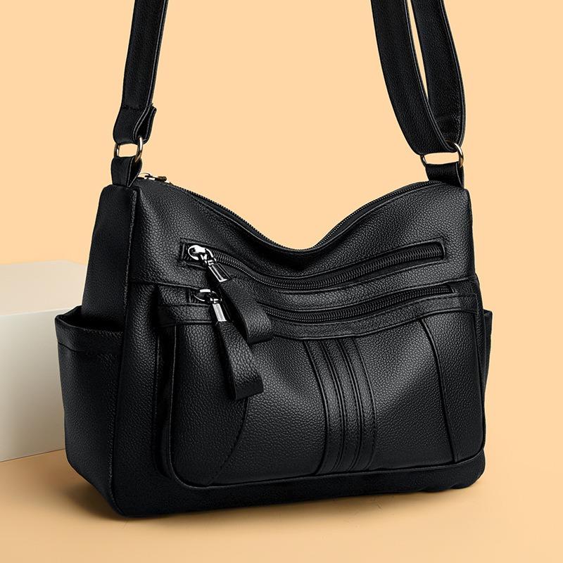 Solid Color Shoulder Crossbody Bag
