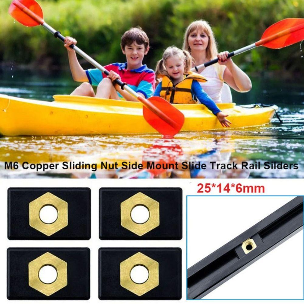 

Parts M6 Sliding Nut Copper Fishing Rod Pole Holder Mounting Base Nutsert For Kayak Boat Canoe