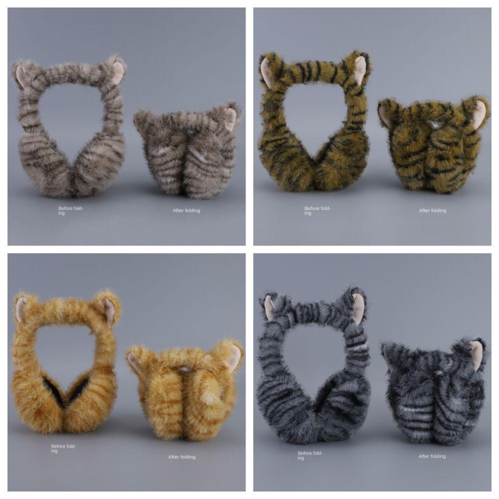 

Plush Women Earmuffs Cat Pattern Cycling Earflap Fashion Ear Cover Birthday Gift D