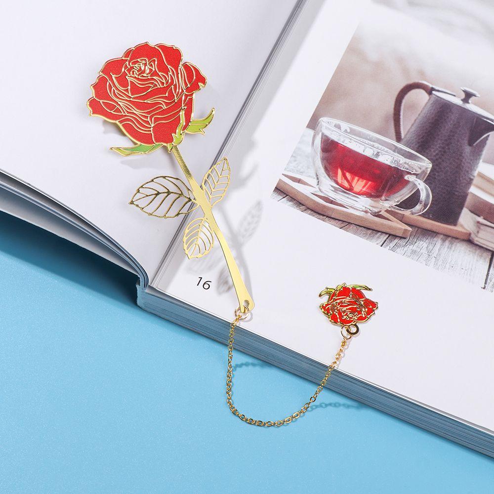 Flower Apricot Leaf Chinese Style Metal Bookmark Hollow Bookmark Leaf Bookmark Vintage Bookmark