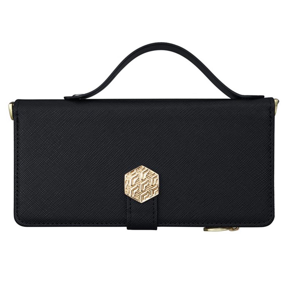 Pro iPhone 17 Pro Max Pouzdro Křížová textura PU kůže + TPU Peněženka Kryt telefonu s popruhem