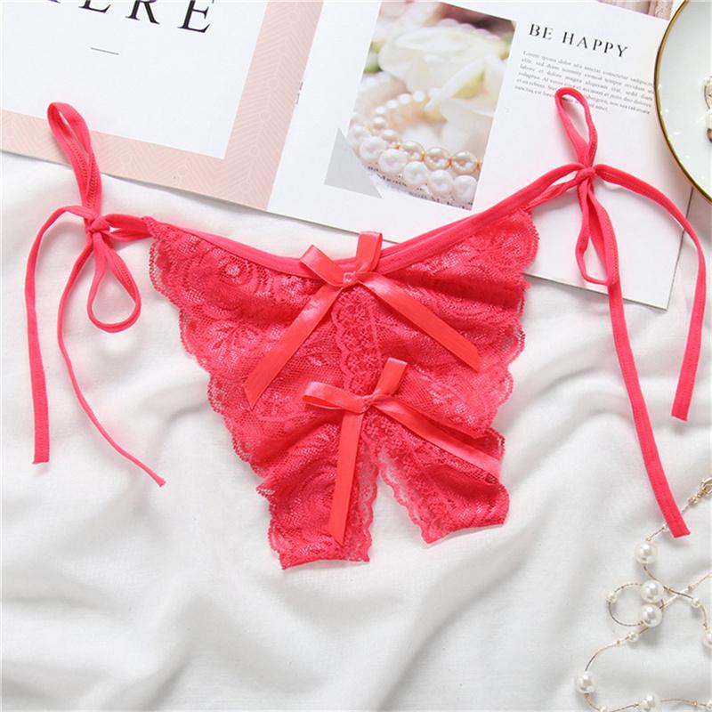 Women Sexy Lace Briefs Ladies Mesh Underpants Soft Panty Lingerie Open Lace Panties
